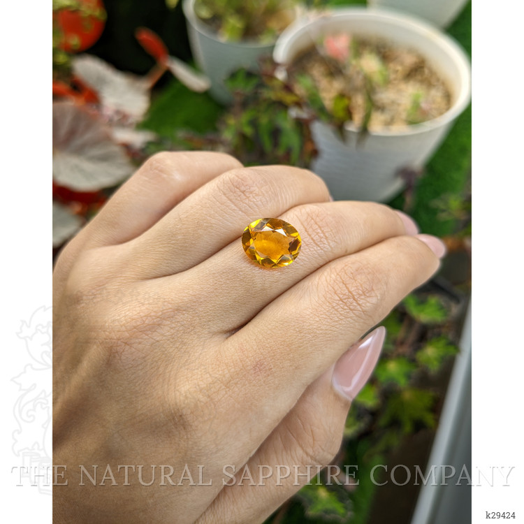 4.71 Ct. Orangish Yellow Citrine from Brazil