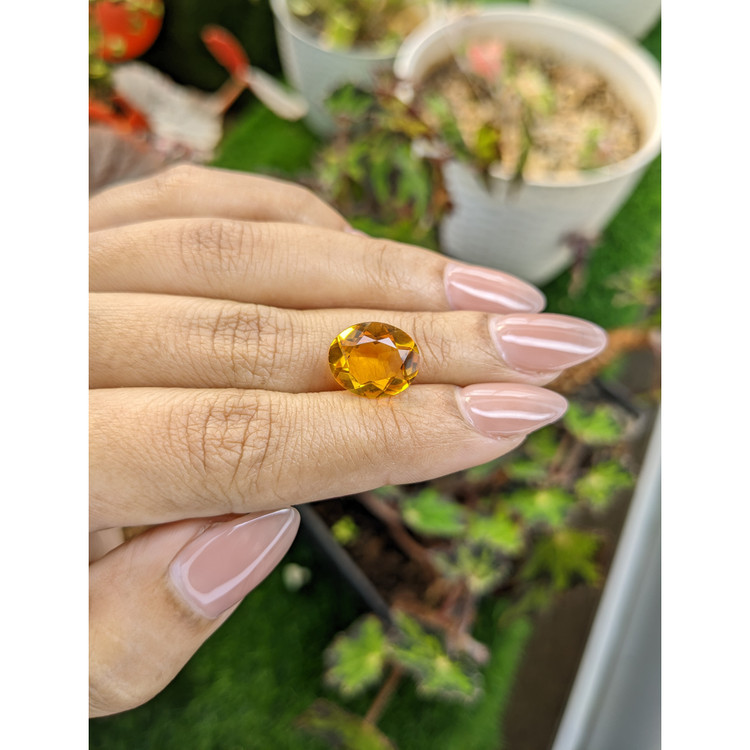 4.71 Ct. Orangish Yellow Citrine from Brazil