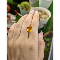4.87 Ct. Orangish Yellow Citrine from Brazil Life Style
