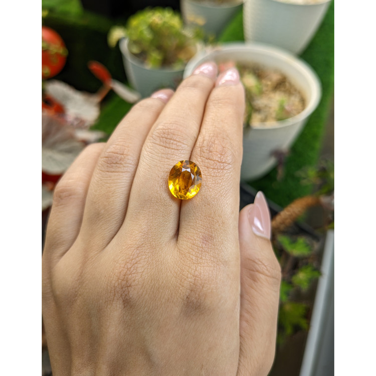 4.87 Ct. Orangish Yellow Citrine from Brazil