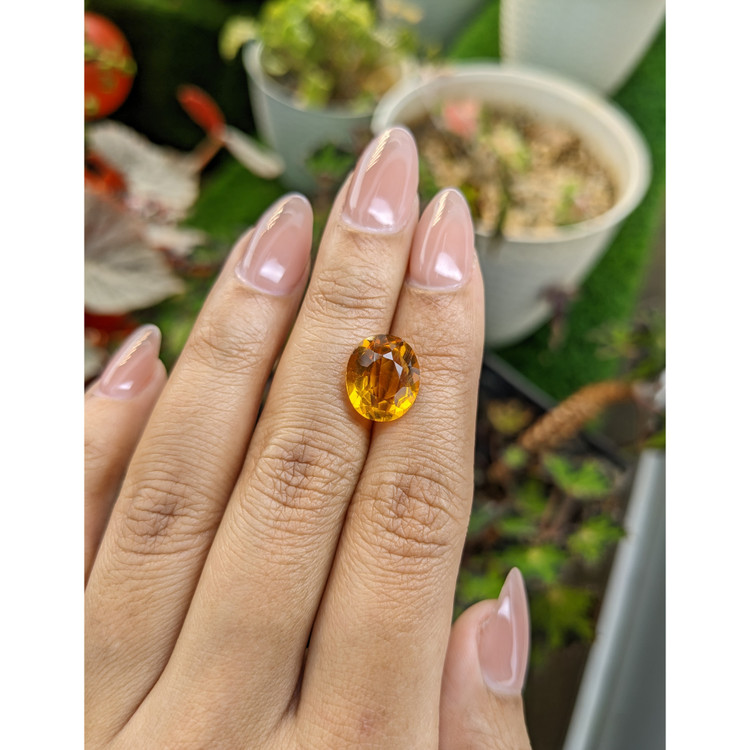 4.87 Ct. Orangish Yellow Citrine from Brazil