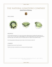 5.19 Ct. Yellowish Green Prasiolite from Brazil Appraisal