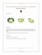 4.60 Ct. Yellowish Green Prasiolite from Brazil Appraisal