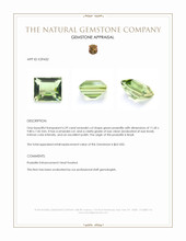 6.29 Ct. Green Prasiolite from Brazil Appraisal