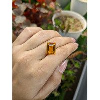 7.08 Ct. Orangish Yellow Citrine from Brazil Life Style