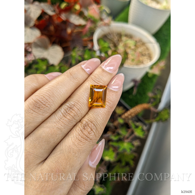 7.08 Ct. Orangish Yellow Citrine from Brazil