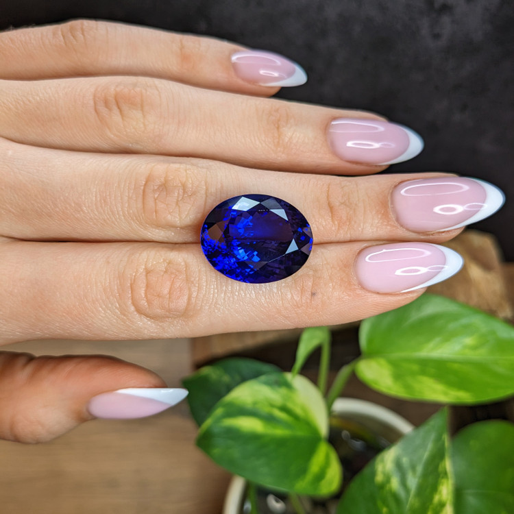 27.28 Ct. Blue Tanzanite from Tanzania