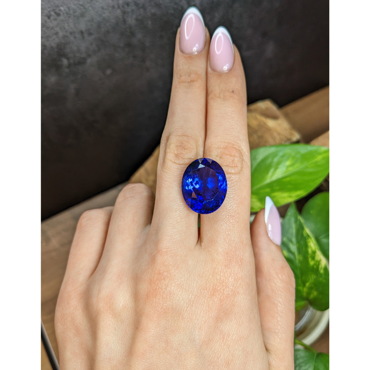 27.28 Ct. Blue Tanzanite from Tanzania