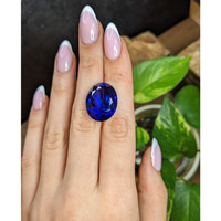 27.28 Ct. Blue Tanzanite from Tanzania Life Style