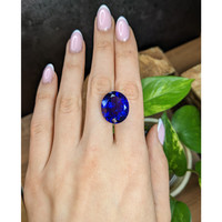 21.01 Ct. Violetish Blue Tanzanite from Tanzania Life Style