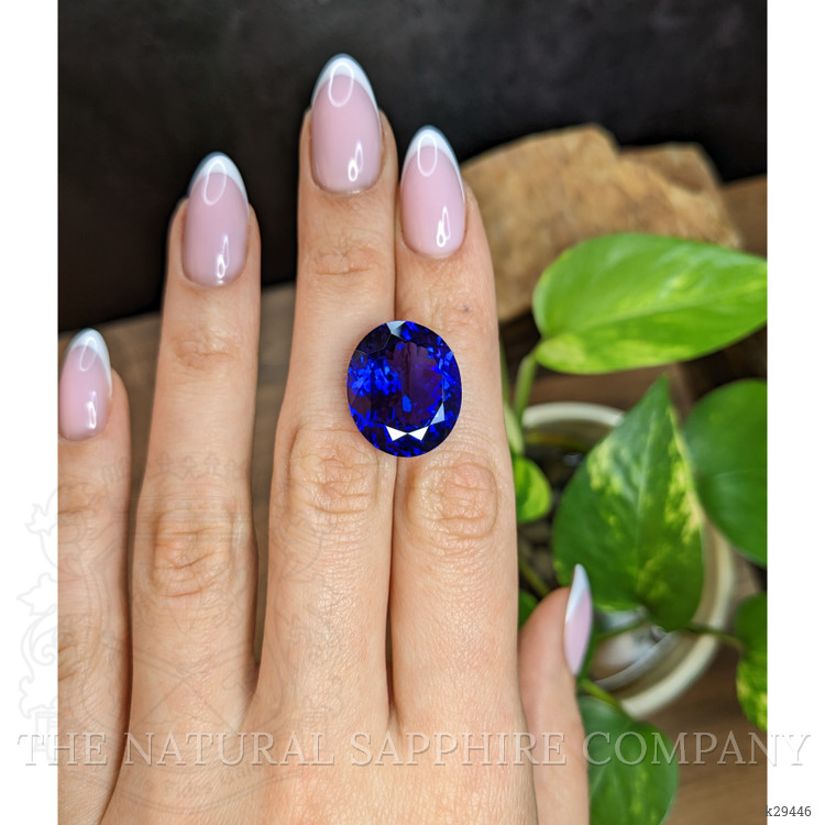 21.01 Ct. Violetish Blue Tanzanite from Tanzania
