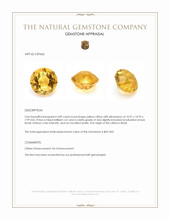 4.89 Ct. Yellow Citrine from Brazil Appraisal
