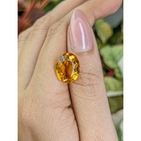 6.23 Ct. Yellowish Orange Citrine from Brazil Life Style