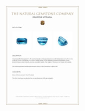 1.78 Ct. Blue Zircon from Ceylon (Sri Lanka) Appraisal