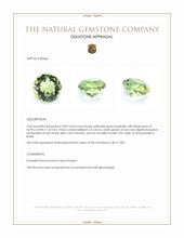 4.89 Ct. Yellowish Green Prasiolite from Brazil Appraisal