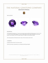 6.17 Ct. Purple Amethyst from Brazil Appraisal