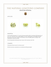 1.07 Ct. Chrysoberyl from Ceylon (Sri Lanka) Appraisal