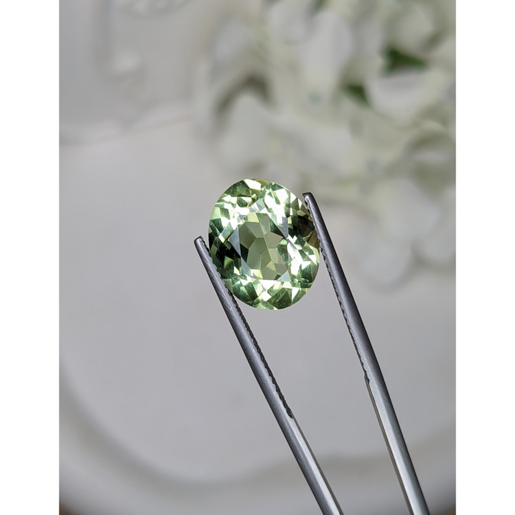 6.07 Ct. Yellowish Green Prasiolite from Brazil