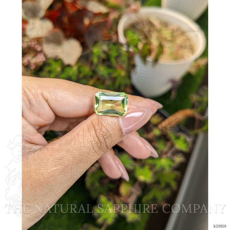 9.22 Ct. Yellowish Green Prasiolite from Brazil