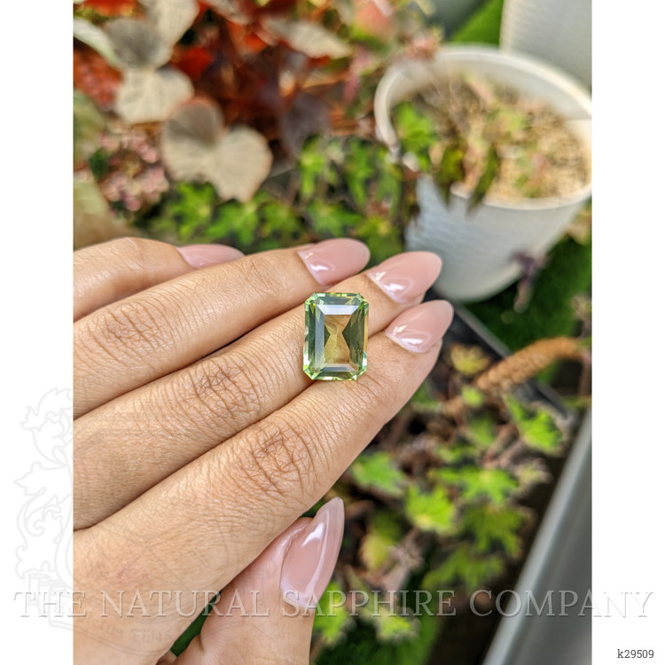 9.22 Ct. Yellowish Green Prasiolite from Brazil
