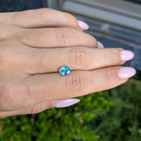 1.82 Ct. Blue Zircon from Ceylon (Sri Lanka) Life Style