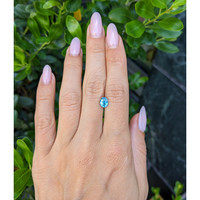 1.82 Ct. Blue Zircon from Ceylon (Sri Lanka) Life Style