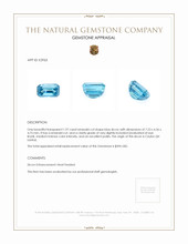 1.97 Ct. Blue Zircon from Ceylon (Sri Lanka) Appraisal