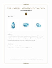 1.67 Ct. Blue Zircon from Ceylon (Sri Lanka) Appraisal