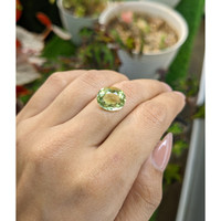 5.51 Ct. Yellowish Green Prasiolite from Madagascar Life Style