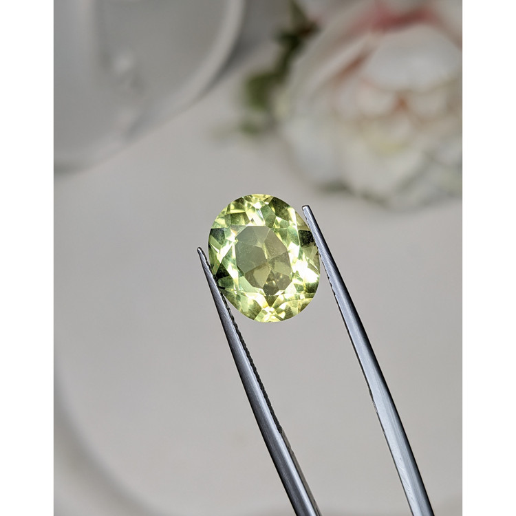 5.51 Ct. Yellowish Green Prasiolite from Madagascar