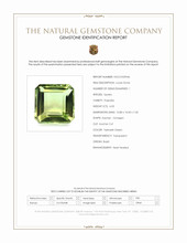 6.03 Ct. Yellowish Green Prasiolite from Brazil Scan Report