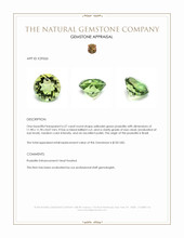 6.27 Ct. Yellowish Green Prasiolite from Brazil Appraisal