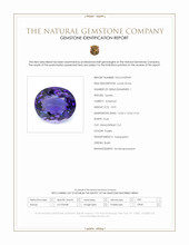 10.91 Ct. Purple Amethyst from Brazil Scan Report