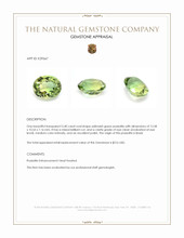 5.40 Ct. Yellowish Green Prasiolite from Brazil Appraisal