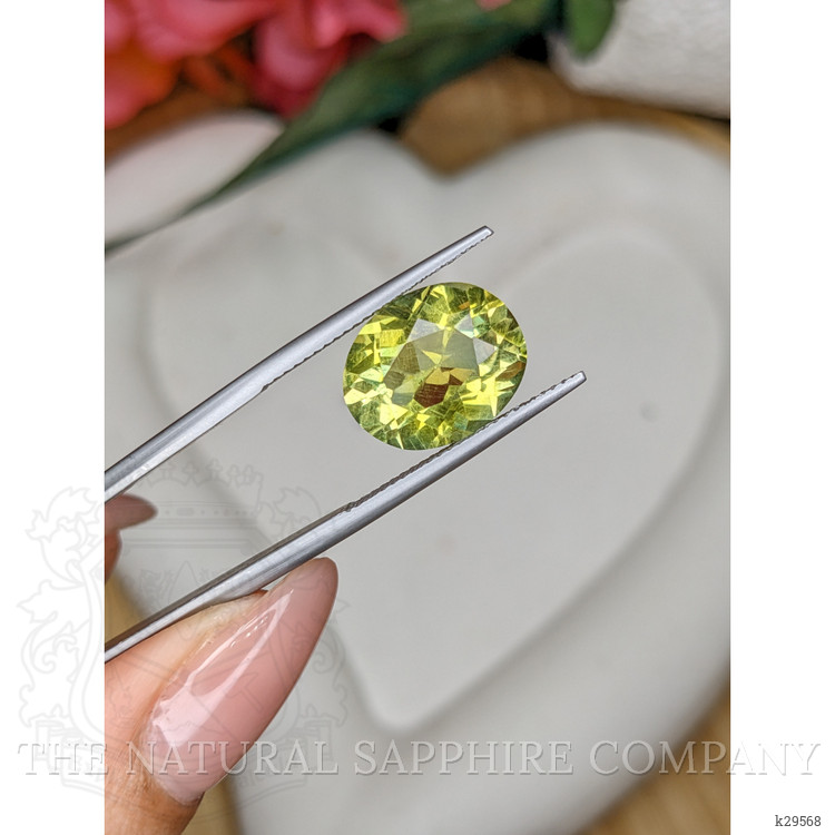 6.49 Ct. Yellowish Green Prasiolite from Brazil