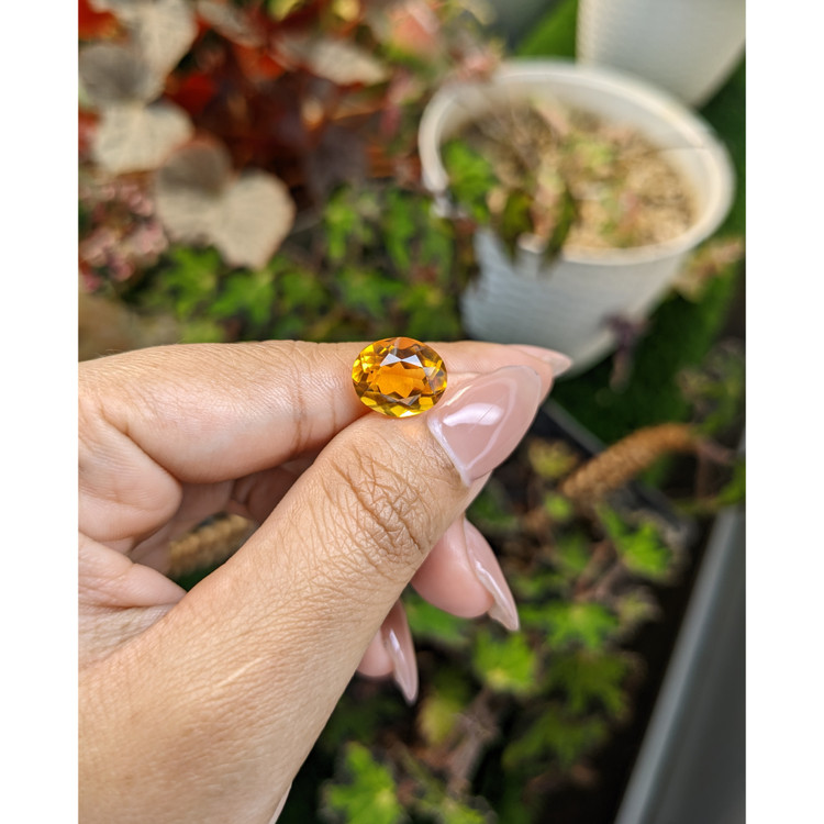 4.76 Ct. Orangish Yellow Citrine from Brazil
