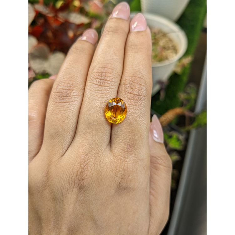 4.76 Ct. Orangish Yellow Citrine from Brazil