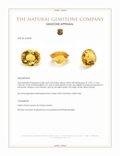 6.08 Ct. Yellow Citrine from Brazil Appraisal