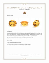 4.22 Ct. Yellow Citrine from Brazil Appraisal