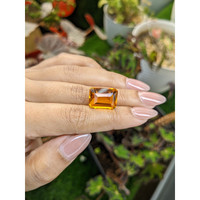 13.30 Ct. Yellowish Orange Citrine from Brazil Life Style