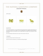 1.03 Ct. Greenish Yellow Chrysoberyl from Ceylon (Sri Lanka) Appraisal