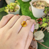 4.77 Ct. Orangish Yellow Citrine from Brazil Life Style