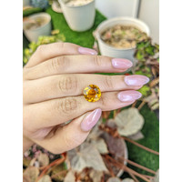 5.21 Ct. Orangish Yellow Citrine from Brazil Life Style