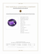 5.68 Ct. Purple Amethyst from Brazil Scan Report