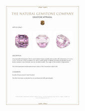 28.45 Ct. Purplish Pink Kunzite from Afghanistan Appraisal