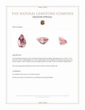 3.28 Ct. Pink Tourmaline from Afghanistan Appraisal