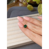3.16 Ct. Bluish Green Cabochon Tourmaline from Brazil Life Style