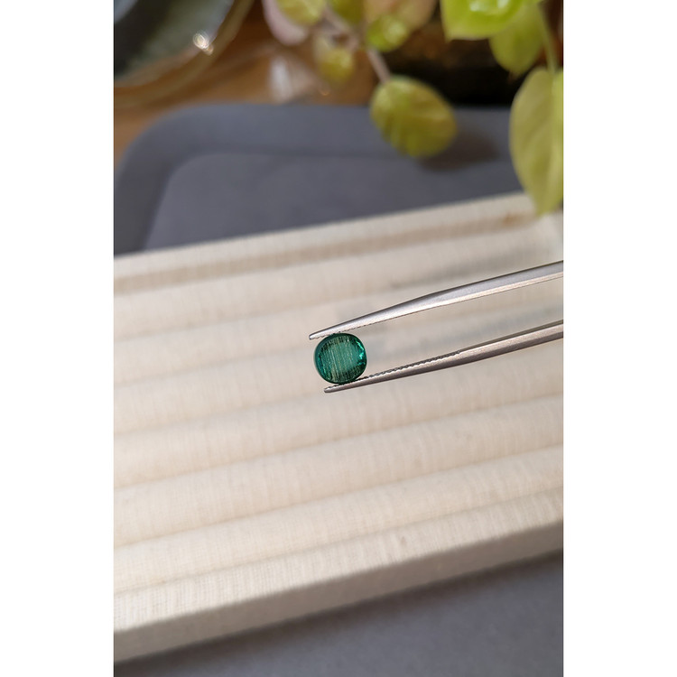 3.16 Ct. Bluish Green Cabochon Tourmaline from Brazil