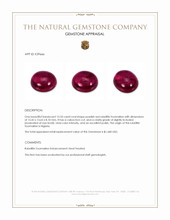 13.33 Ct. Purplish Red Cabochon Rubellite Tourmaline from Nigeria Appraisal