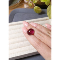13.33 Ct. Purplish Red Cabochon Rubellite Tourmaline from Nigeria Life Style